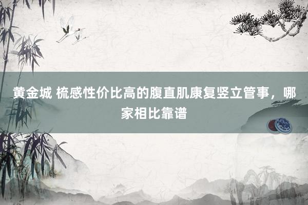 黄金城 梳感性价比高的腹直肌康复竖立管事，哪家相比靠谱