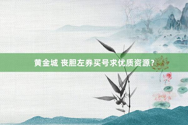 黄金城 丧胆左券买号求优质资源？