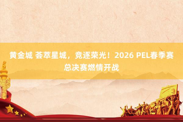 黄金城 荟萃星城，竞逐荣光！2026 PEL春季赛总决赛燃情开战